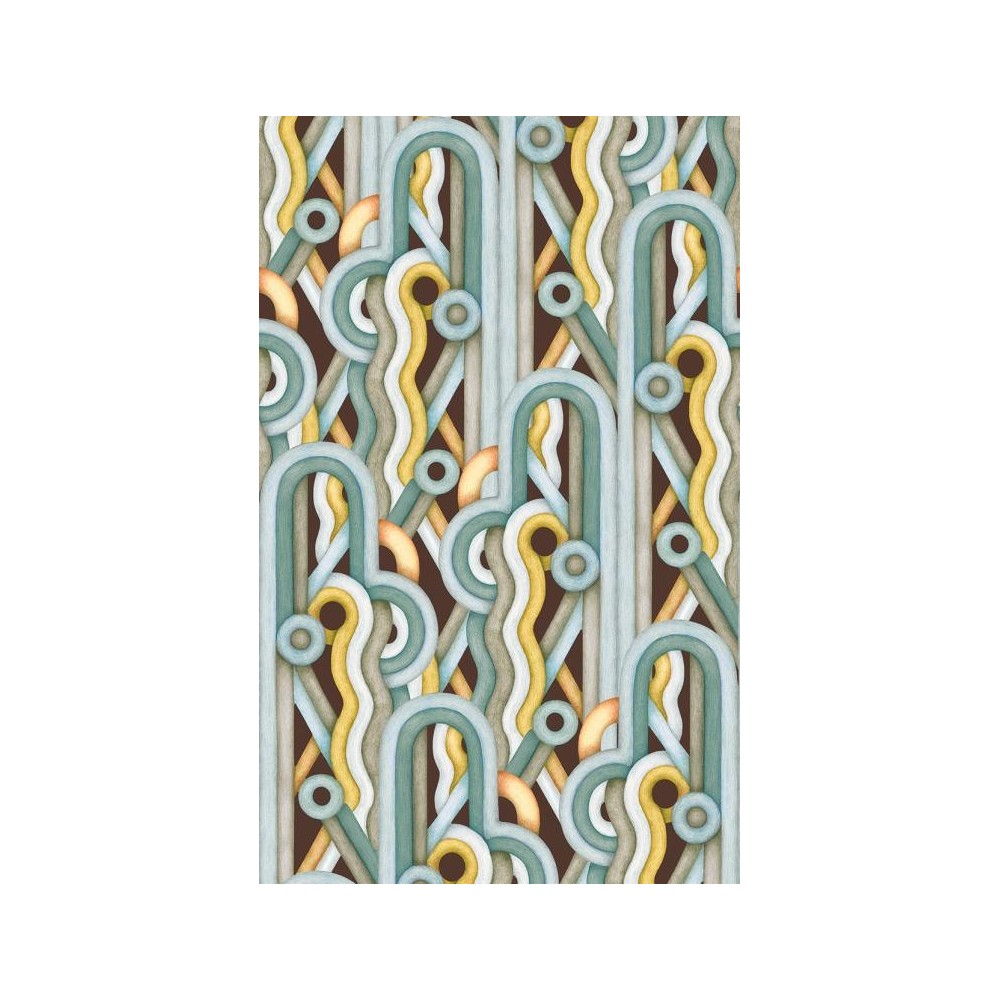PAPEL PINTADO TRES TINTAS RUBRICA CALIGRAMA AMA/VE