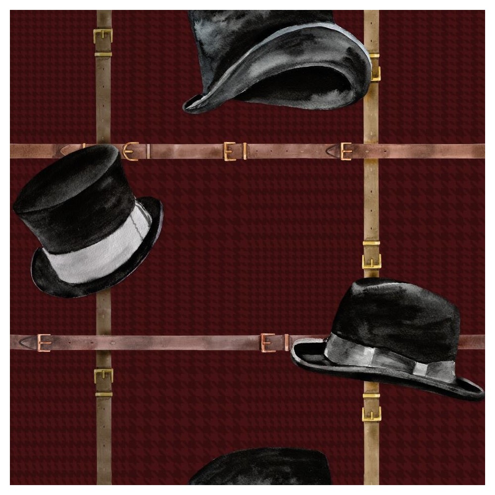 PAPEL PINTADO COORDONNE WANDER ASCOT MAR/NEG/AMA