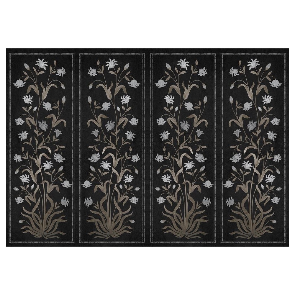 MURAL COORDONNE WANDER DAFFODILS NEGRO/GRIS/MARRON