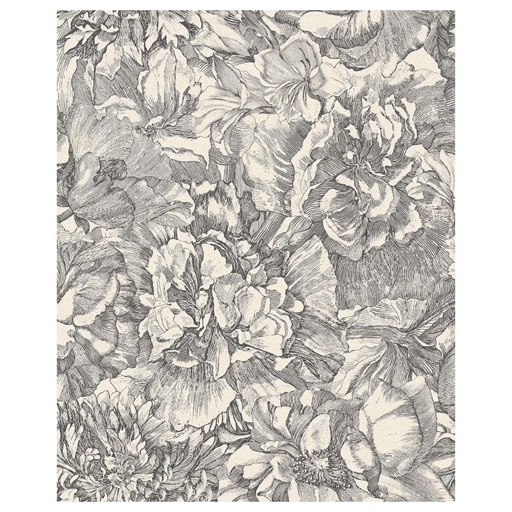 PAPEL PINTADO EIJFFINGER MUSEUM NEGRO/BLANCO/GRIS