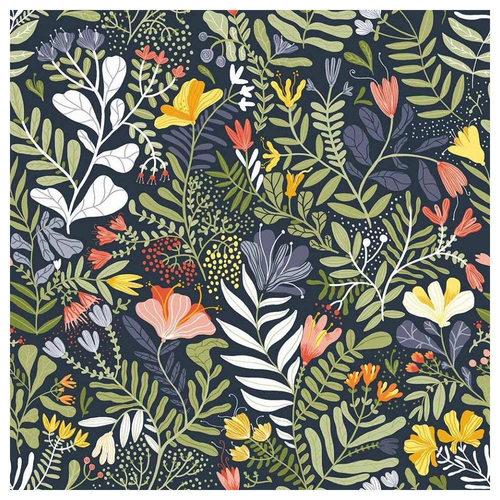 PAPEL PINTADO TRES TINTAS LINA BRITTSOMMAR AZ/VERD