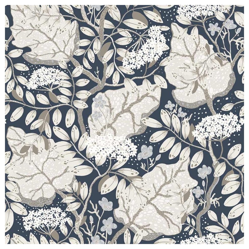 PAPEL PINTADO TRES TINTAS LINA ULLA-BRITT GRIS/CRE