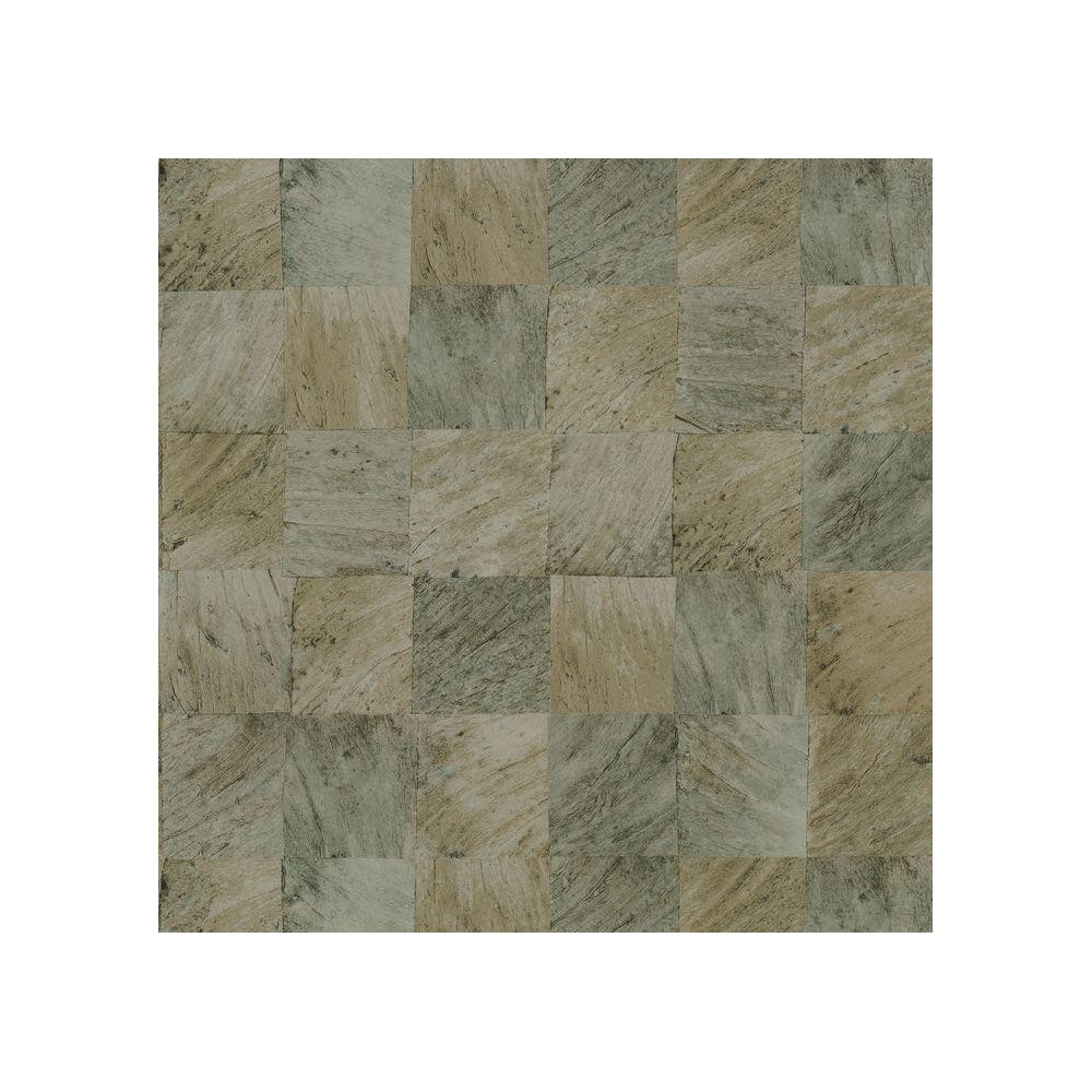 PAPEL PINTADO CASAMANCE KARABANE ABALE VERDE/MARRO