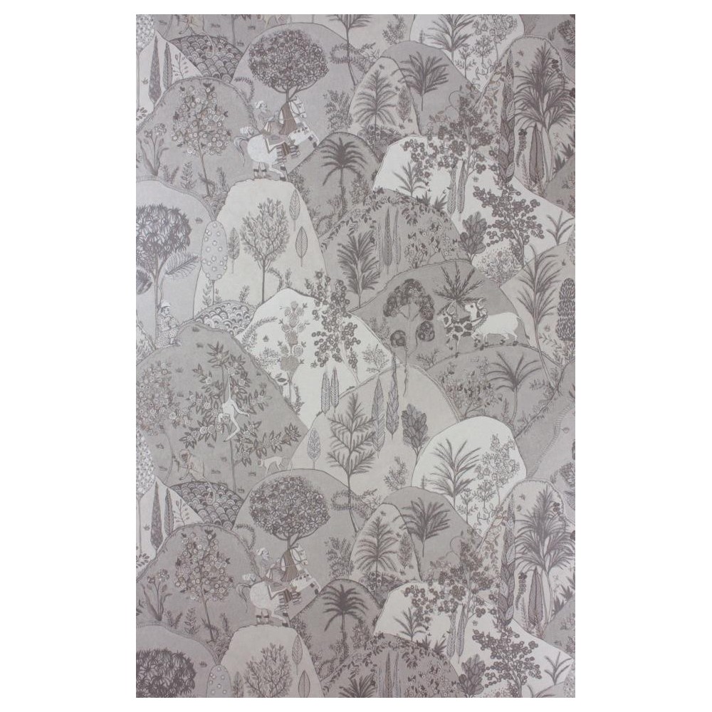PAPEL PINTADO WILLIAMSON DURBAR ARAVALI SILVER/MET