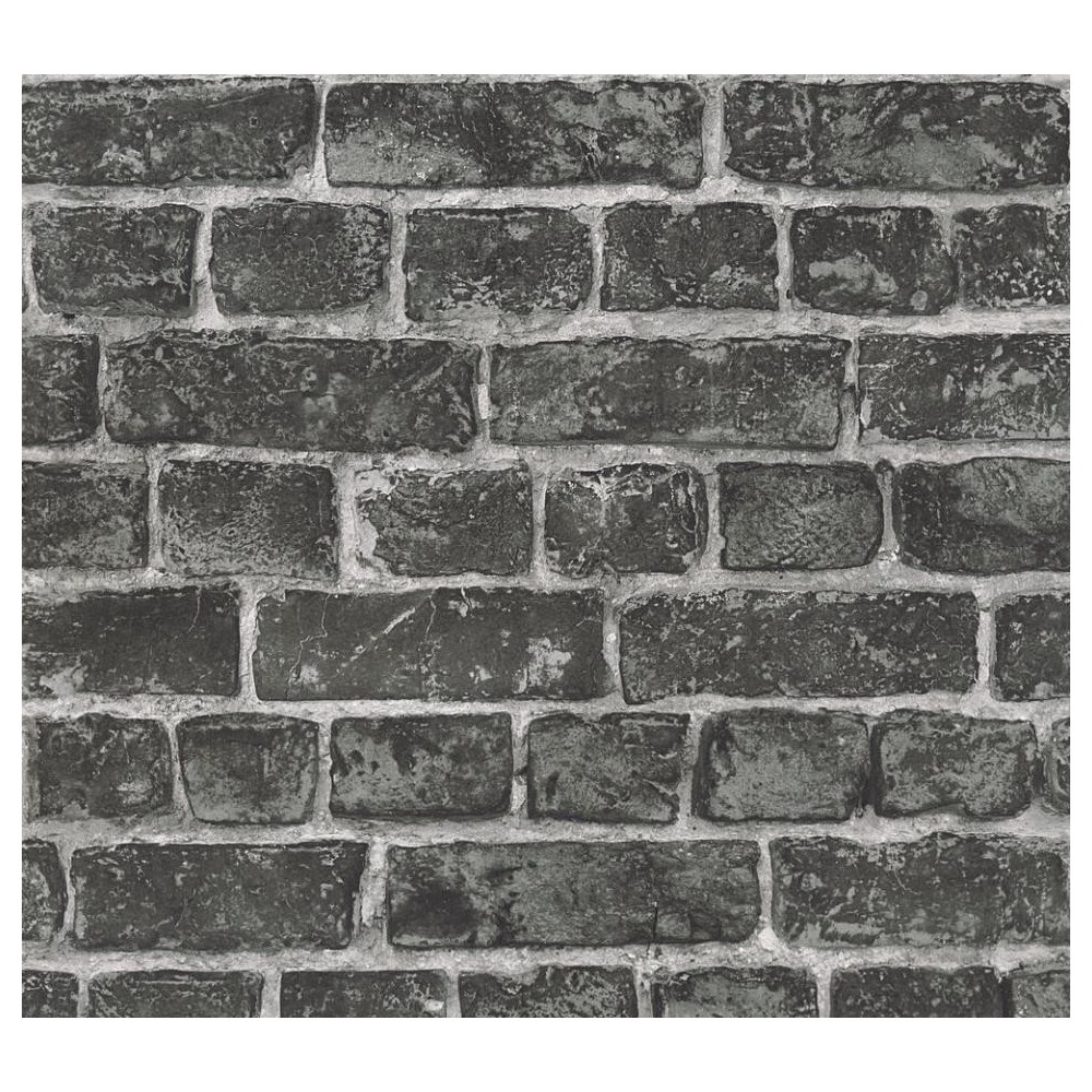 PAPEL PINTADO DISBAR ELEMENTS BRICK & STONE NEG/GR