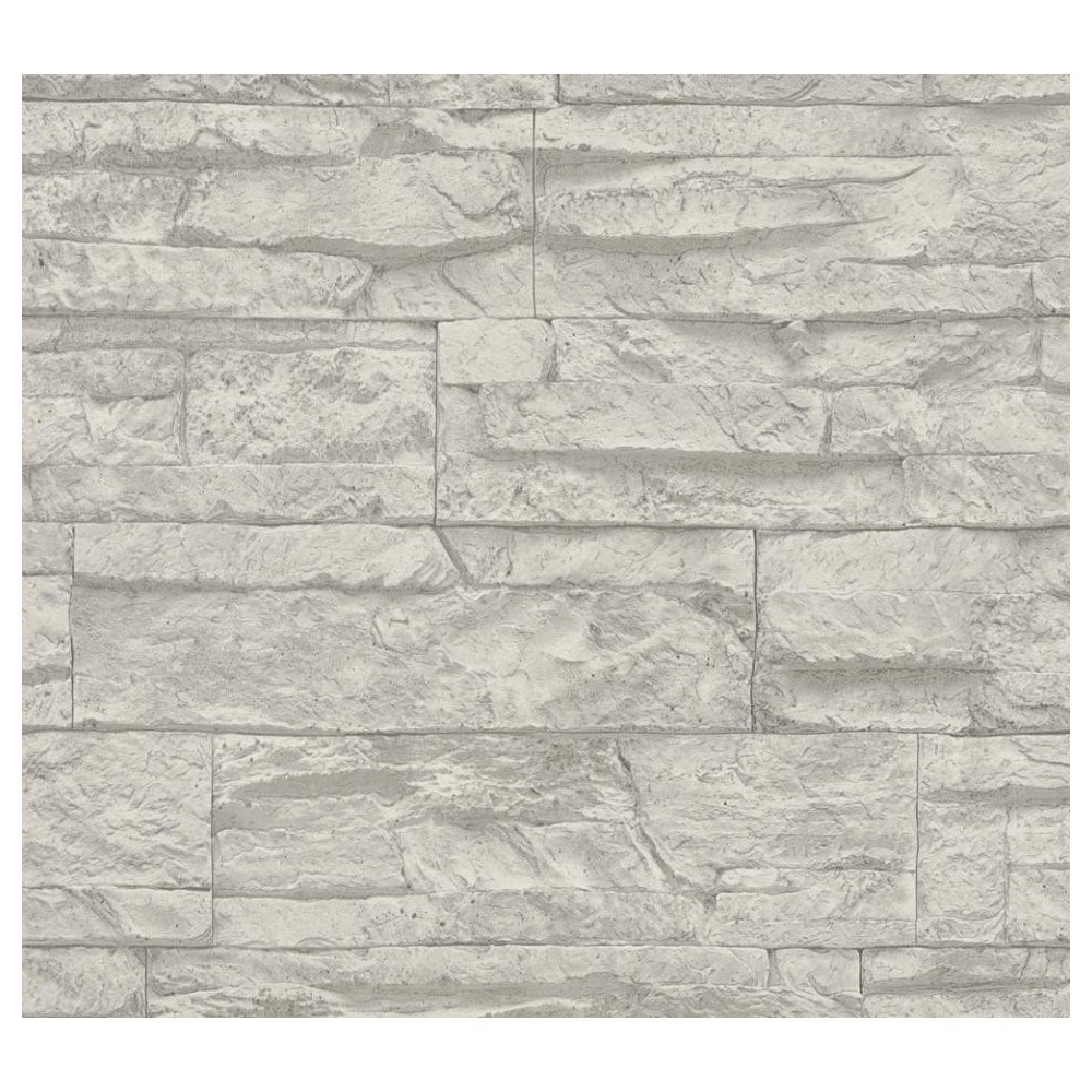 PAPEL PINTADO DISBAR ELEMENTS FOSSIL GRIS/BLANCO