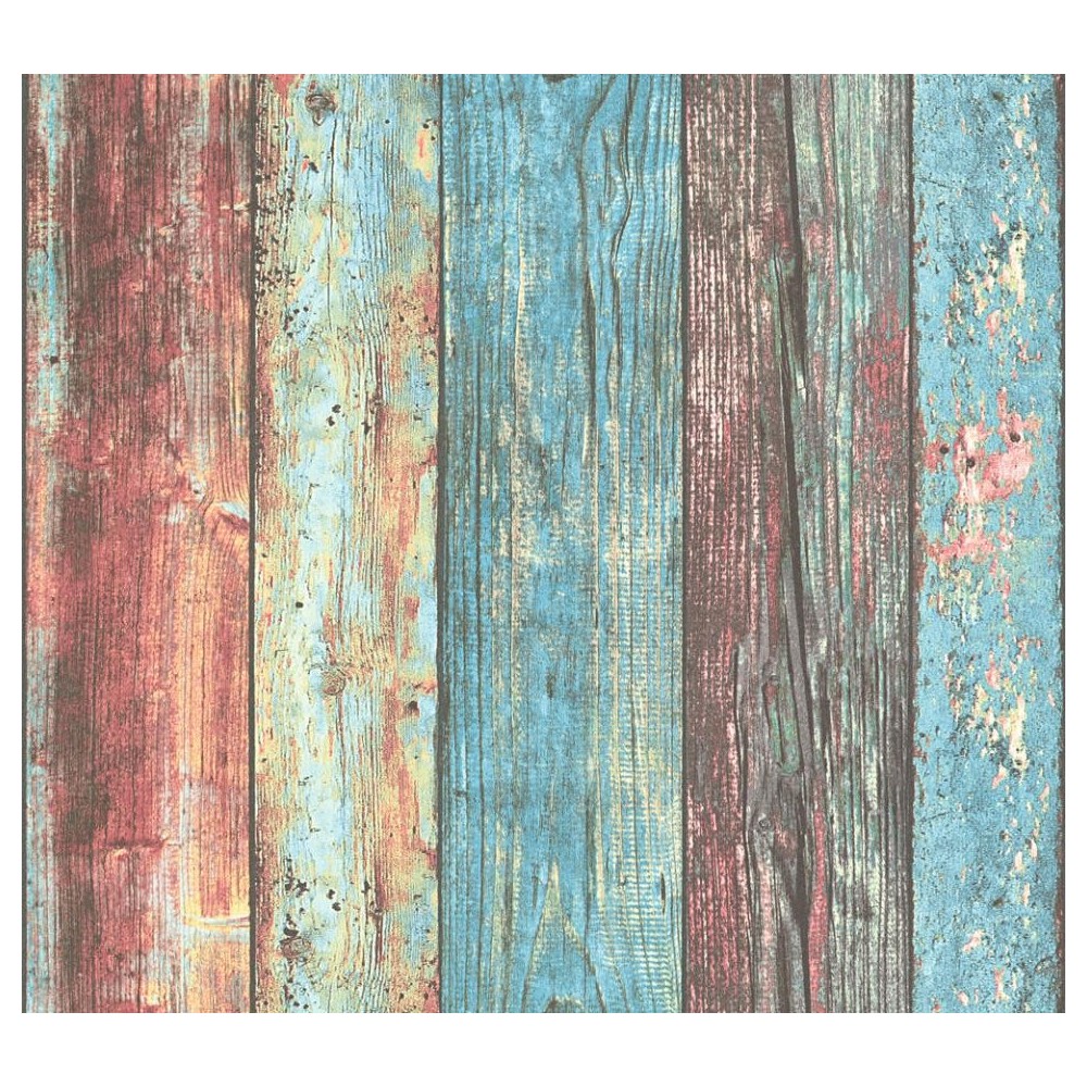 PAPEL PINTADO DISBAR ELEMENTS COZY WOOD AZUL/ROSA