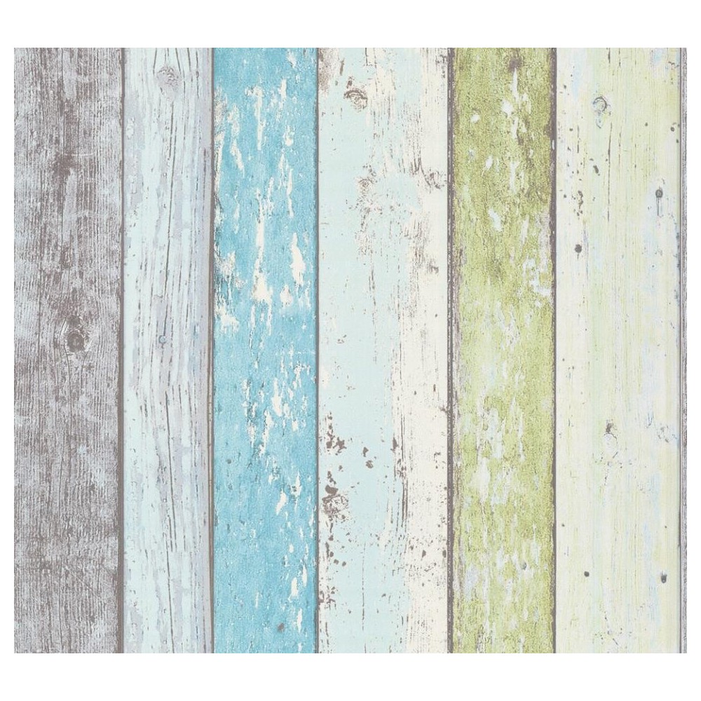 PAPEL PINTADO DISBAR ELEMENTS WOODEN TURQUE/LIMON