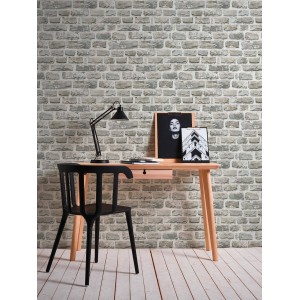 PAPEL PINTADO DISBAR ELEMENTS QUARRY GRIS/BLANCO