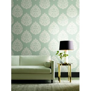 PAPEL PINTADO COORDONNE 24 KARAT DAMASK GRIS/BLAN