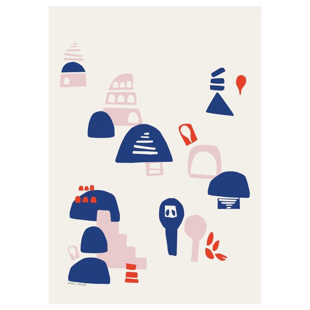 MURAL CASADECO GALLERY VILLAGE BLA/LILA/ROJO/ROSA