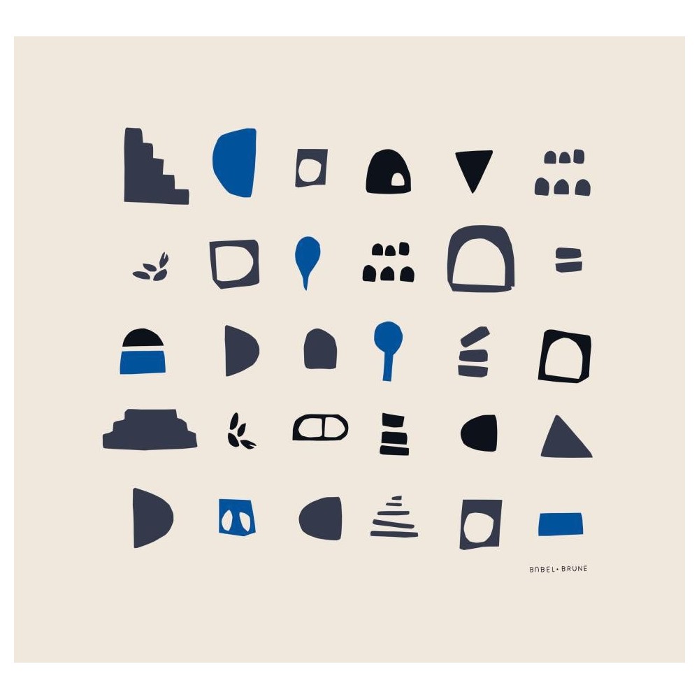 MURAL CASADECO GALLERY HIEROGLYPHES BLA/AZ/NEGRO