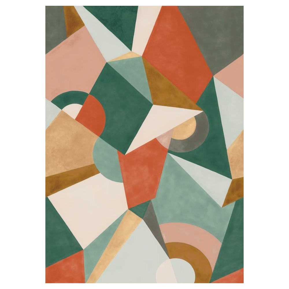 MURAL CASADECO GALLERY CUBISME VERDE/TEJA/CREMA