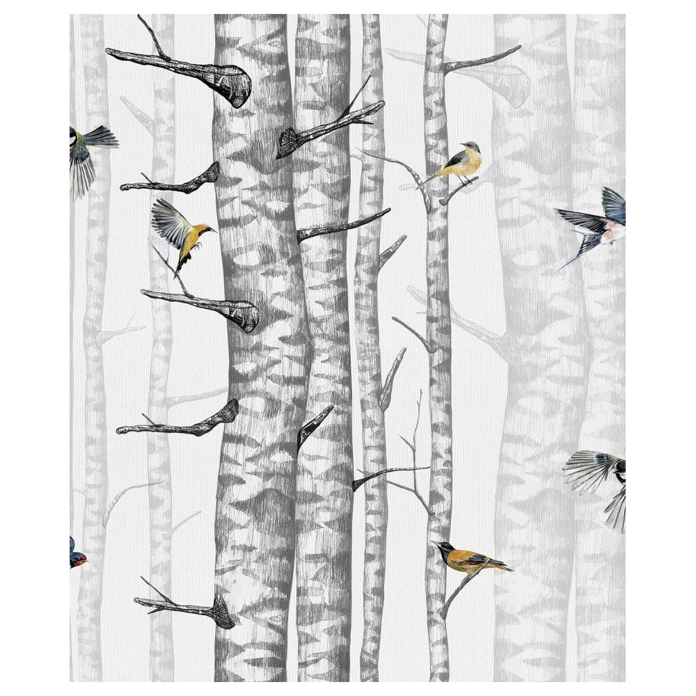 PAPEL PINTADO COORDONNE NATURAE TREES GREY