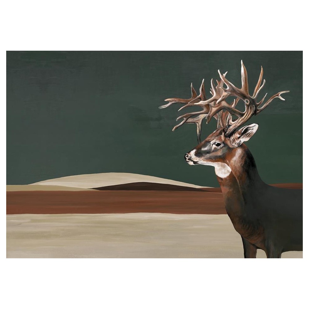 MURAL COORDONNE NATURAE GREAT DEER GREEN MA/VER