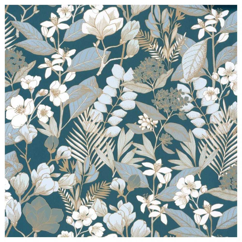 PAPEL PINTADO CASELIO ONLY BLUE LOVELY FIELD PETRO