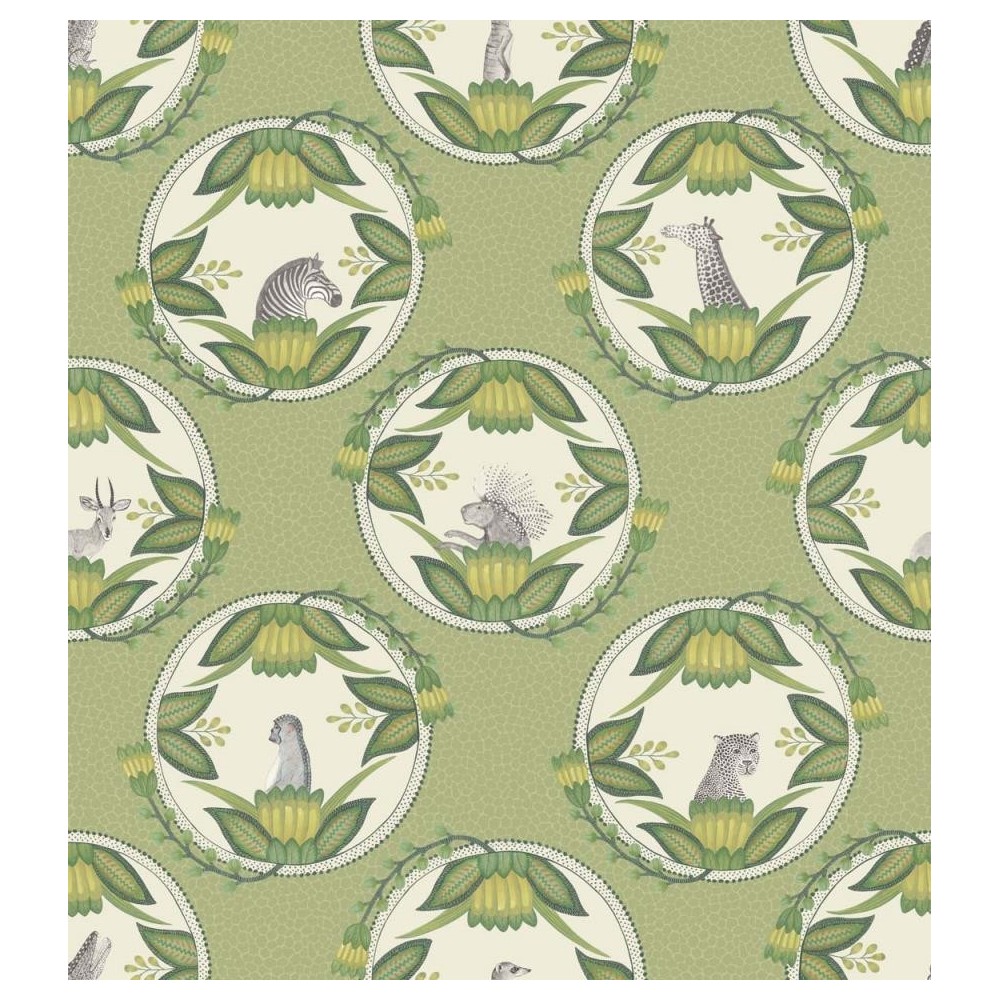 PAPEL PINTADO COLE & SON ARDMORE CAMEOS PISTACHO