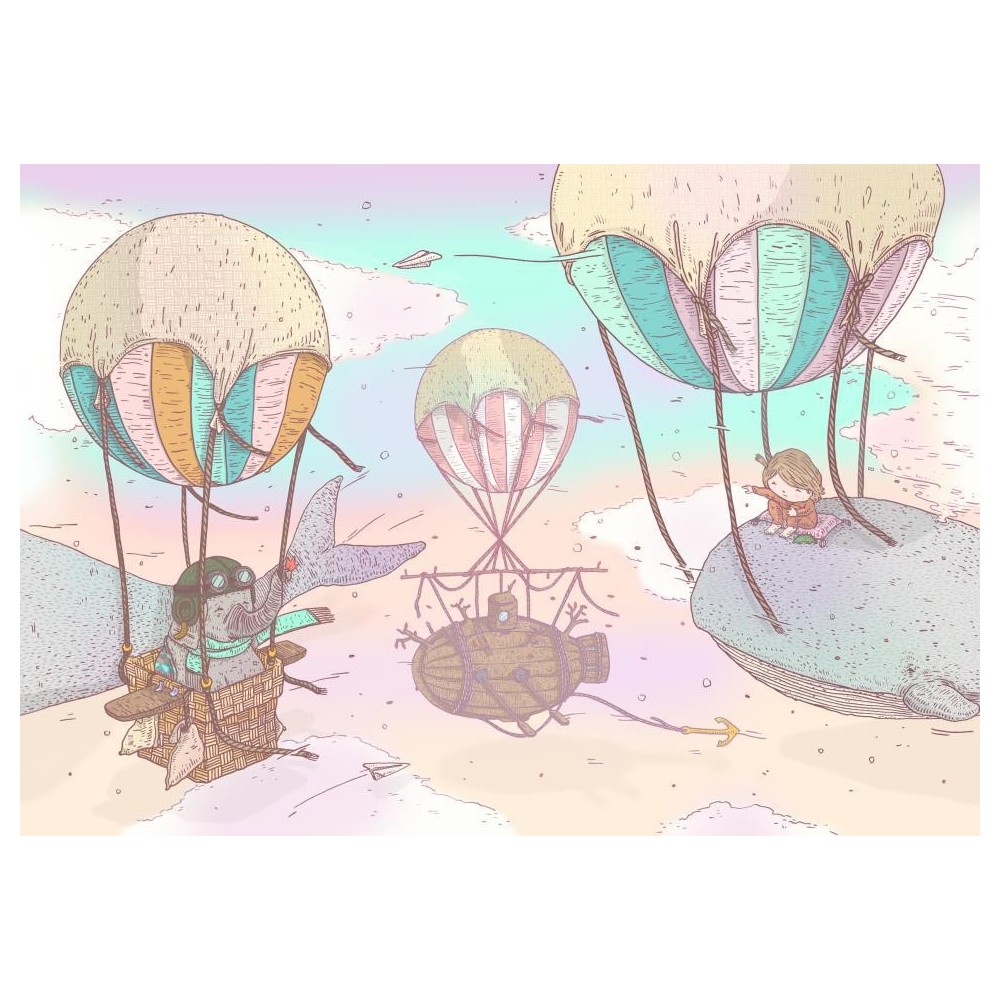 MURAL COORDONNE RANDOM KIDS BALLOON RIDES CRYSTA V