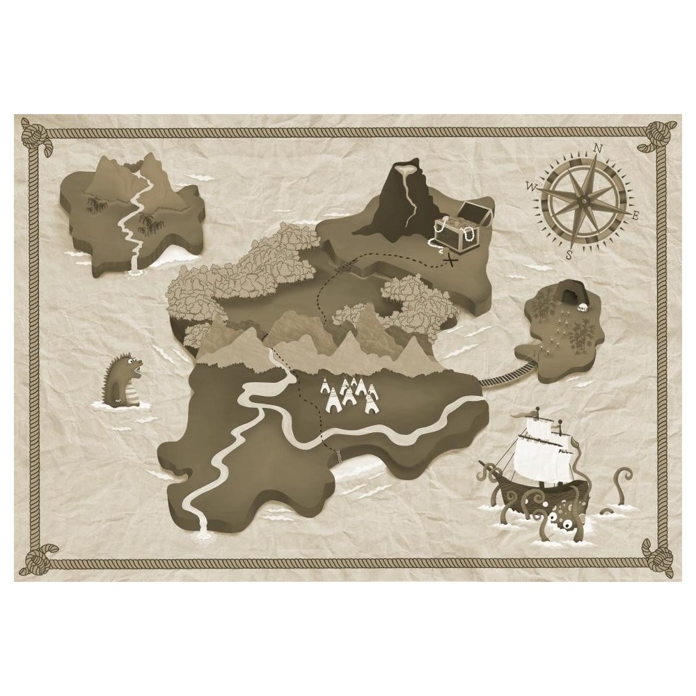 MURAL COORDONNE RANDOM KIDS TREASURE MAP PAPYRUS V