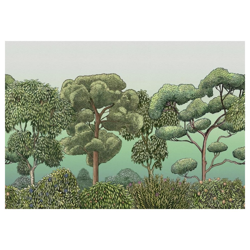 MURAL COORDONNE RANDOM KIDS GREEN FOREST DEW